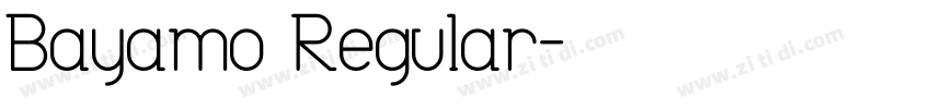 Bayamo Regular字体转换